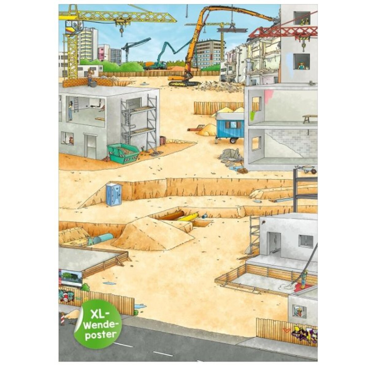 ars Edition Mein XL Sticker-Poster Baustelle