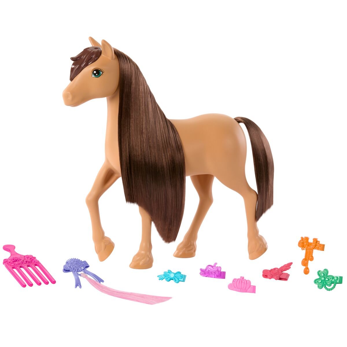 Barbie Mysteries: Das geheimnisvolle Pferdeabenteuer“ Spielzeugpony und Zubehör, 1 Stück, 2-fach sortiert