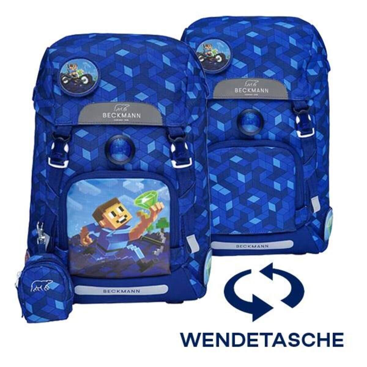 Beckmann Schulrucksackset Classic 22 Diamond Hunter, 4-teilig