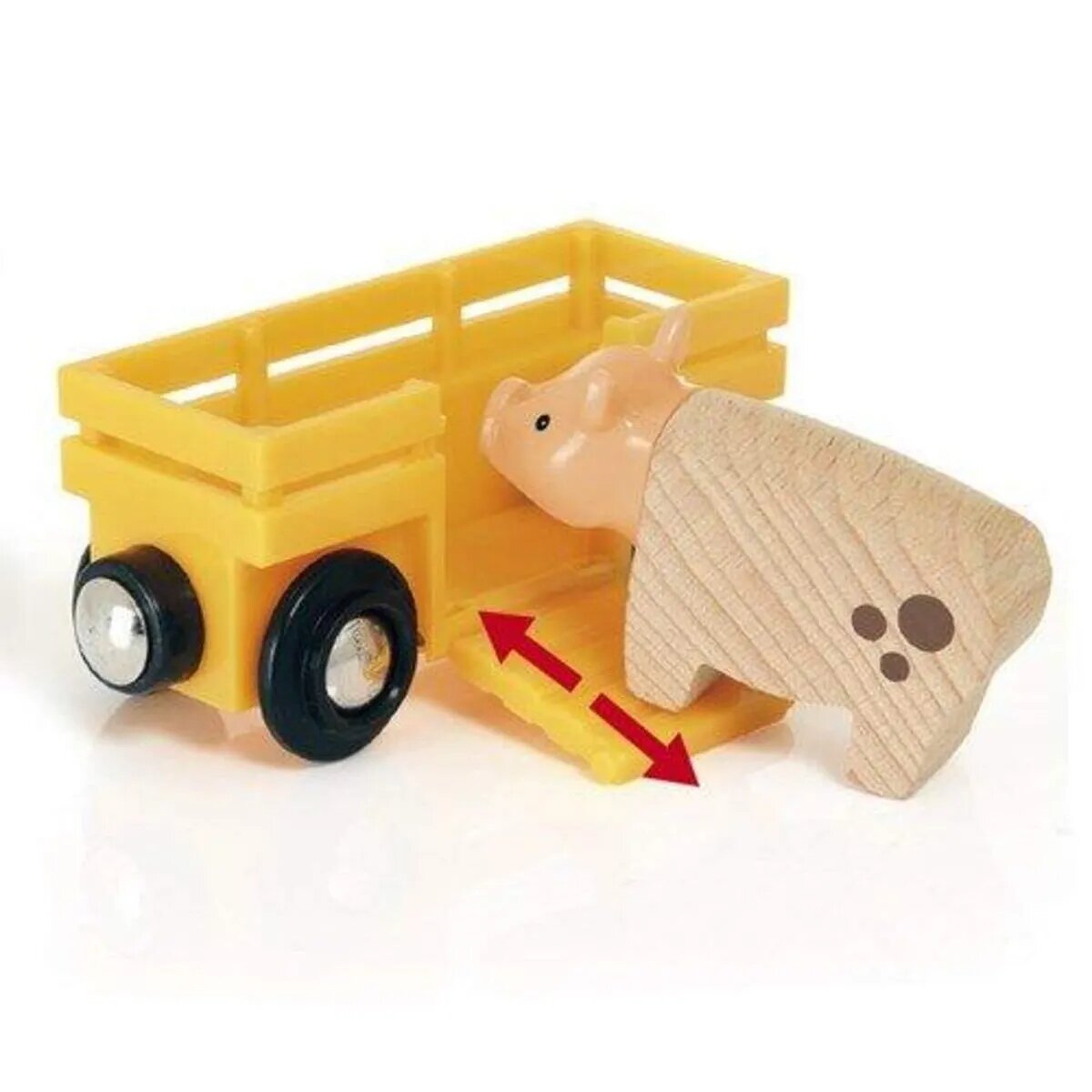 BRIO Spielpäckchen Bäuerin mit Schwein Spielset Holzeisenbahn