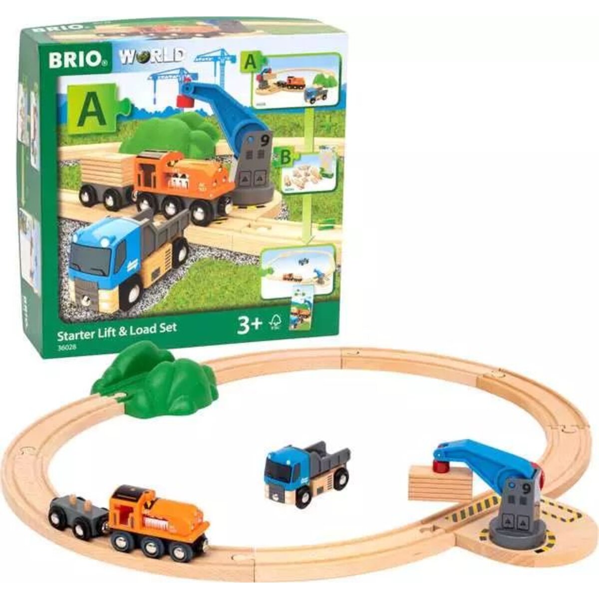 BRIO Starterset Güterzug mit Kran A