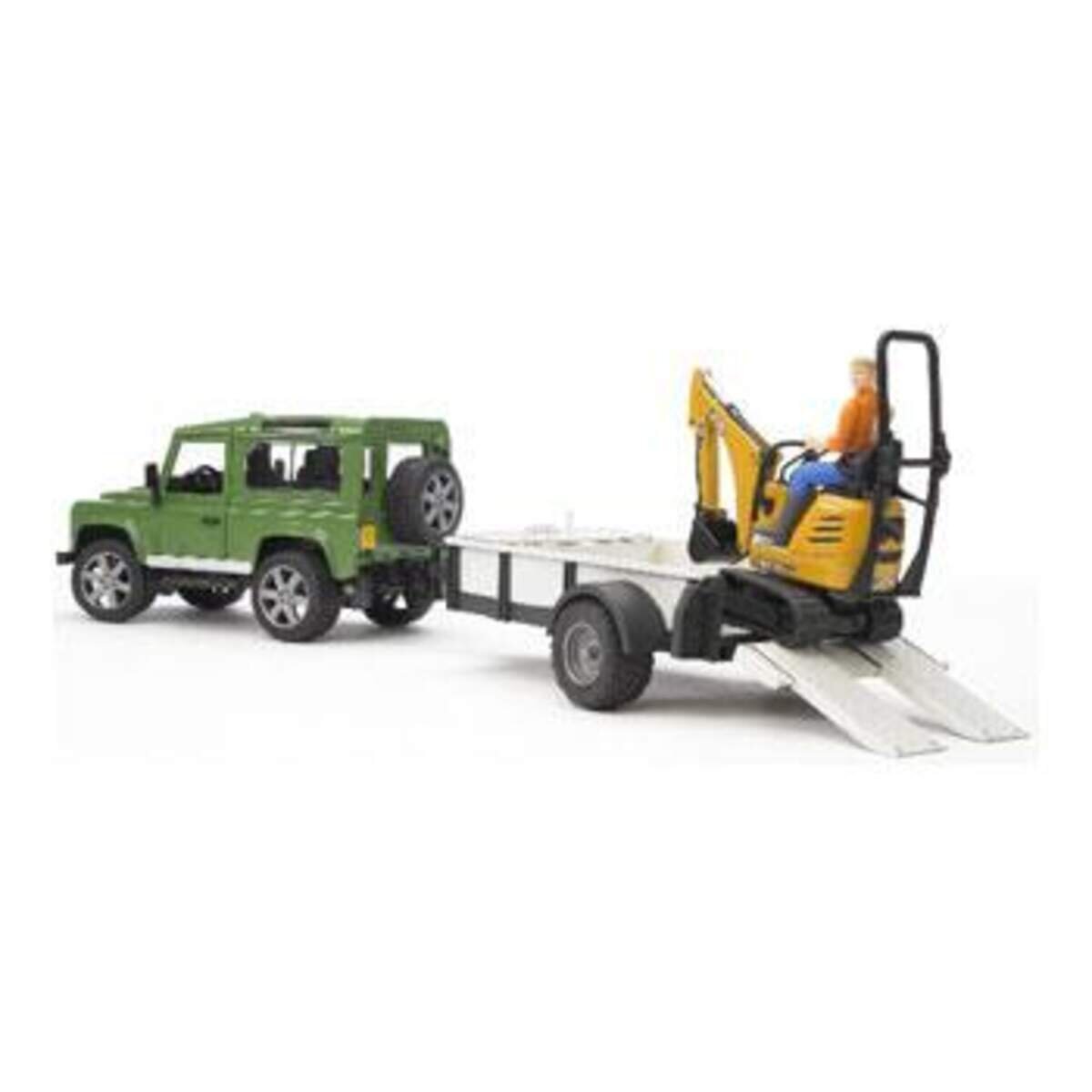 BRUDER® 2593 Land Rover Defender Station Wagon mit Einachsanhänger