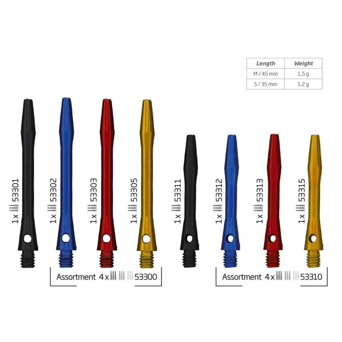 BULL'S Darts Simplex Aluminium Shaft m/schw.