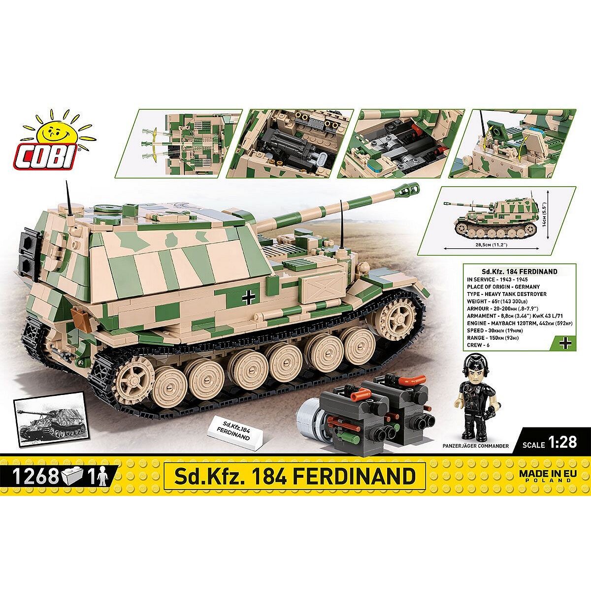 Cobi Historical Collection 2583 - sd. Kfz 184 Ferdinand Panzer