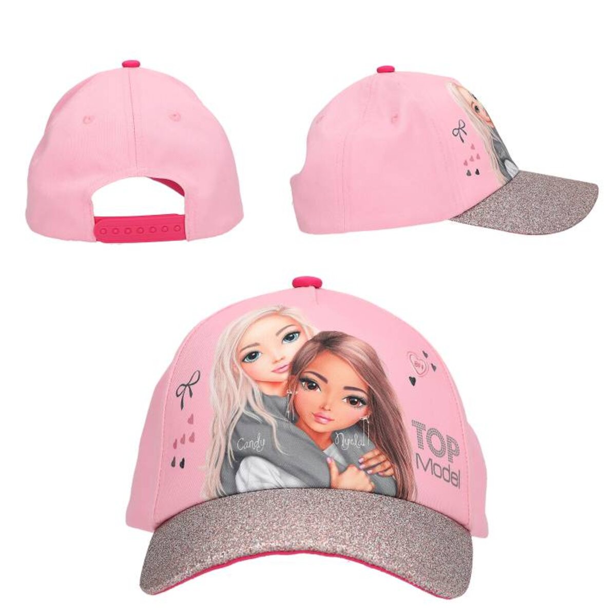 Depesche TOPModel Bedruckte Cap rosa mit Glitzer MY BFF größenverstellbar