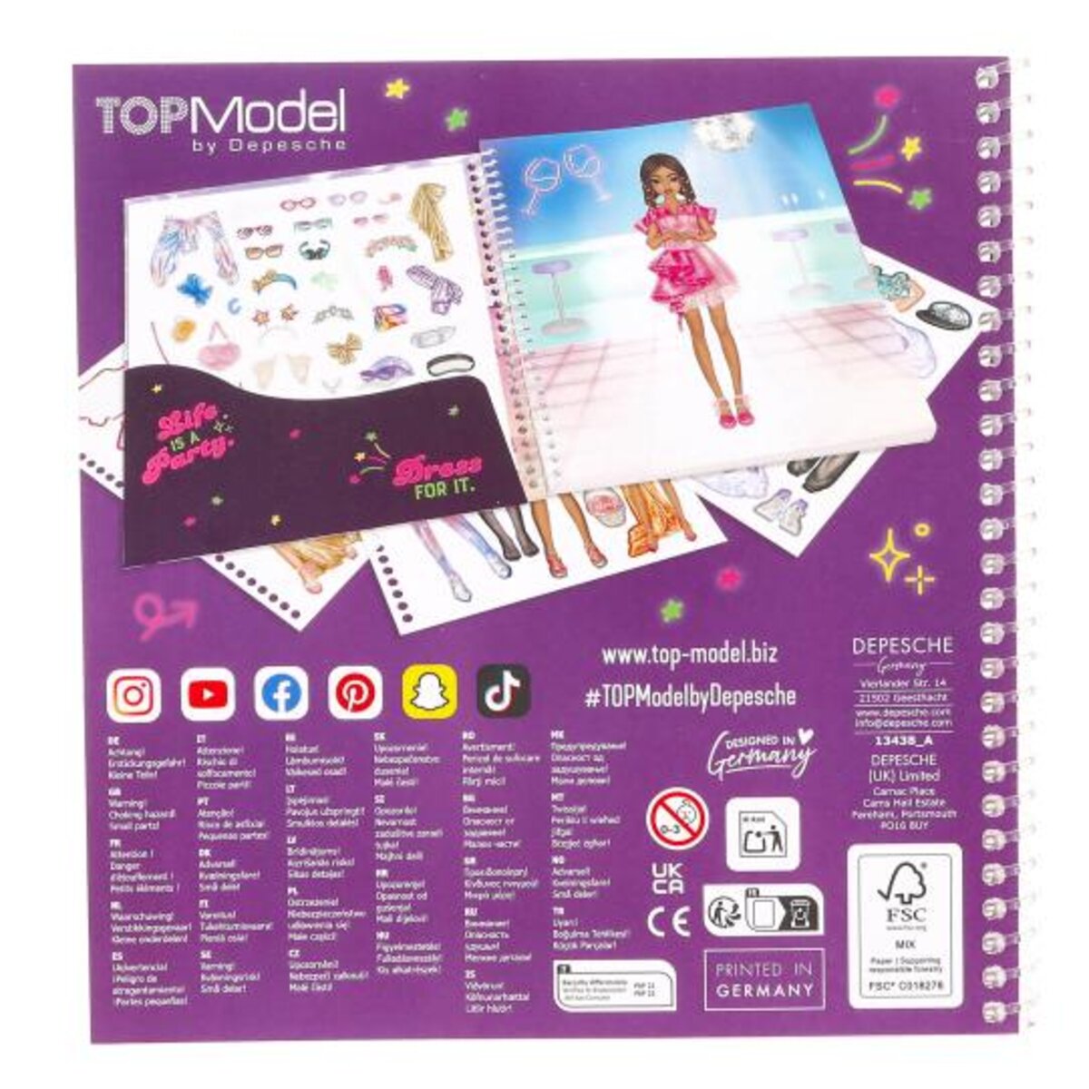 Depesche TOPModel Dress Me Up Stickerbuch Party