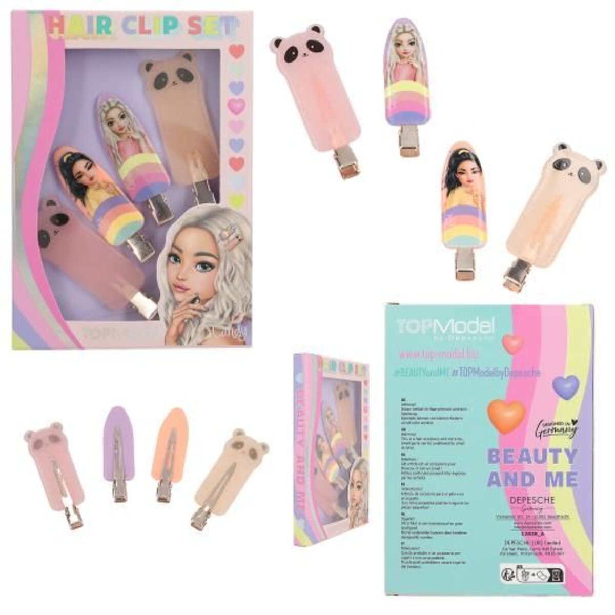Depesche TOPModel Fixierspange BEAUTY and ME, 1 Stück, 2-fach sortiert