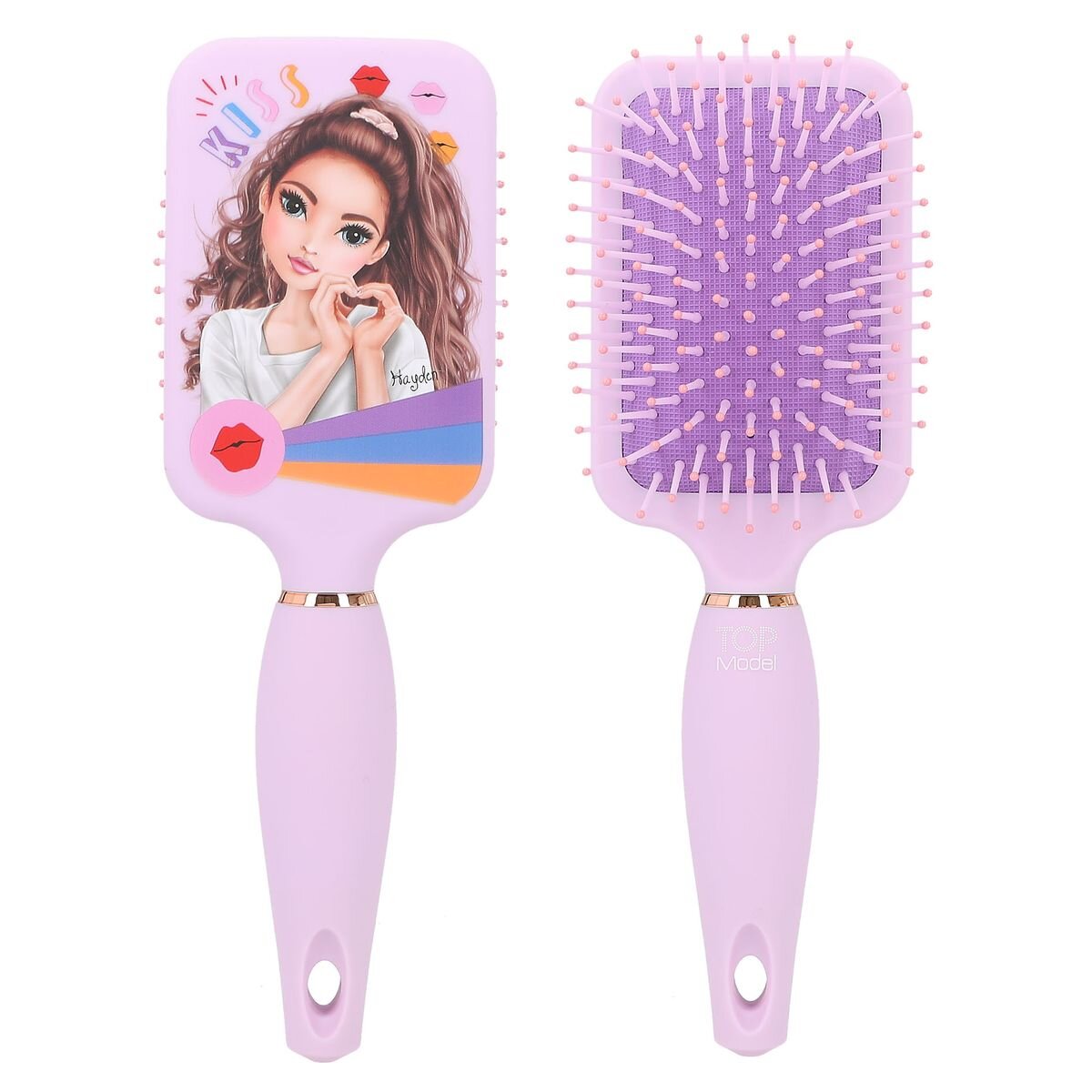 Depesche TOPModel Haarbürste Paddle Brush Small, 1 Stück, 3-Fach sortiert