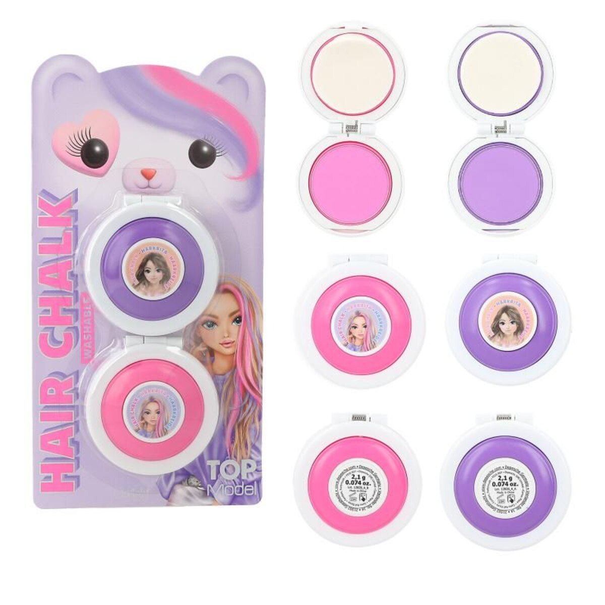 Depesche TOPModel Haarkreideset BEAUTY and ME, 1 Packung, 2-fach sortiert
