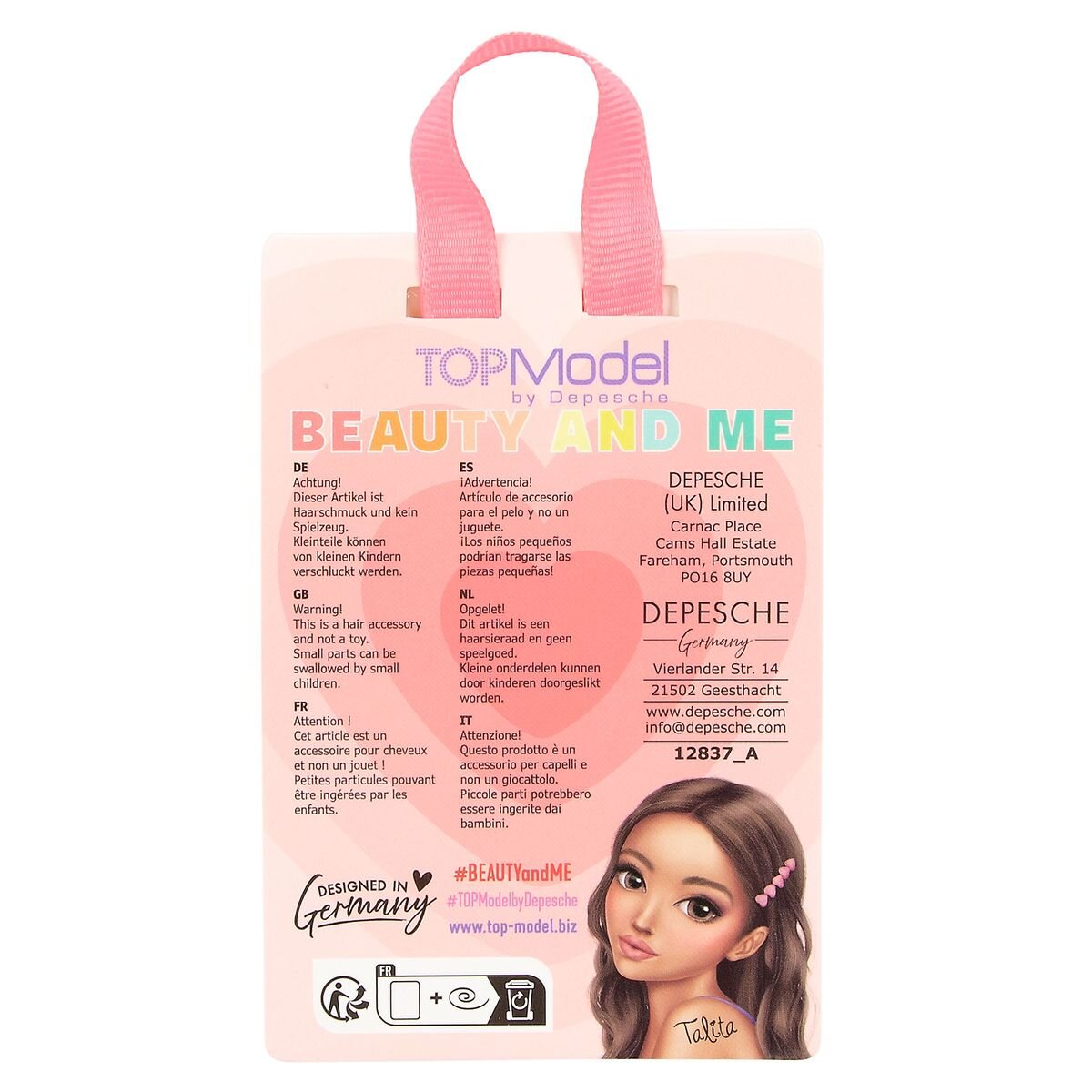 Depesche TOPModel Haarspangen mit Herzen BEAUTY and ME