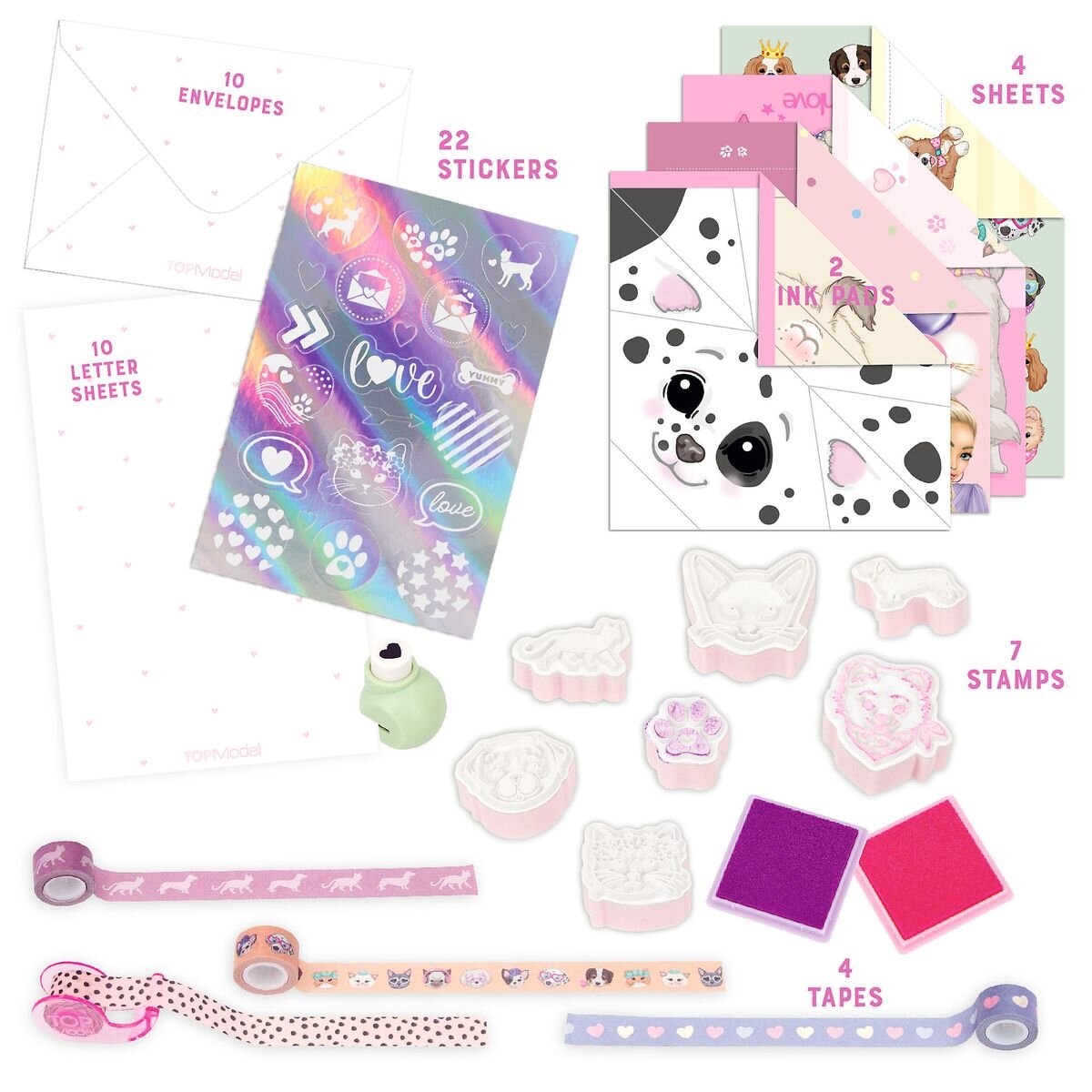 Depesche TOPModel Love Letterset KITTY and DOGGY