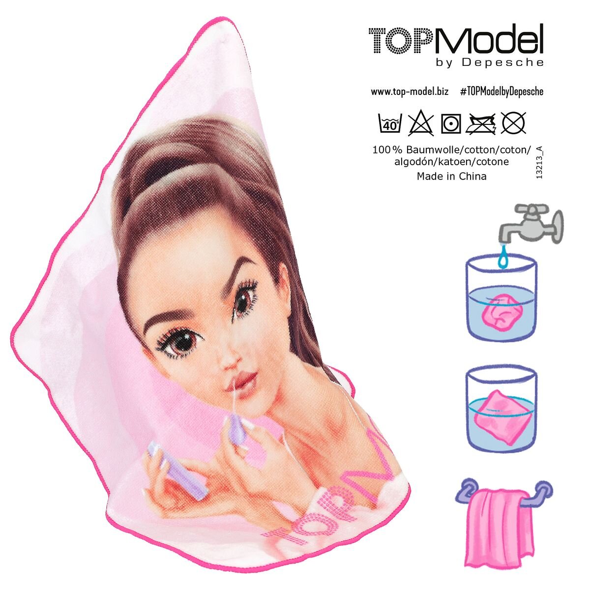Depesche TOPModel Magisches Handtuch BEAUTY and ME, 1 Stück, 2-fach sortiert