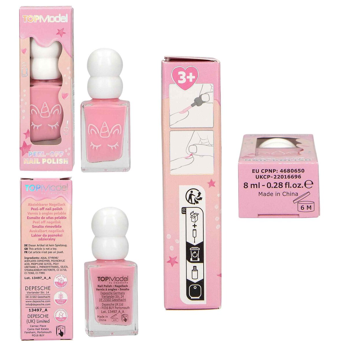 Depesche TOPModel Nagellack Beauty and Me, 1 Stück, 4-fach sortiert