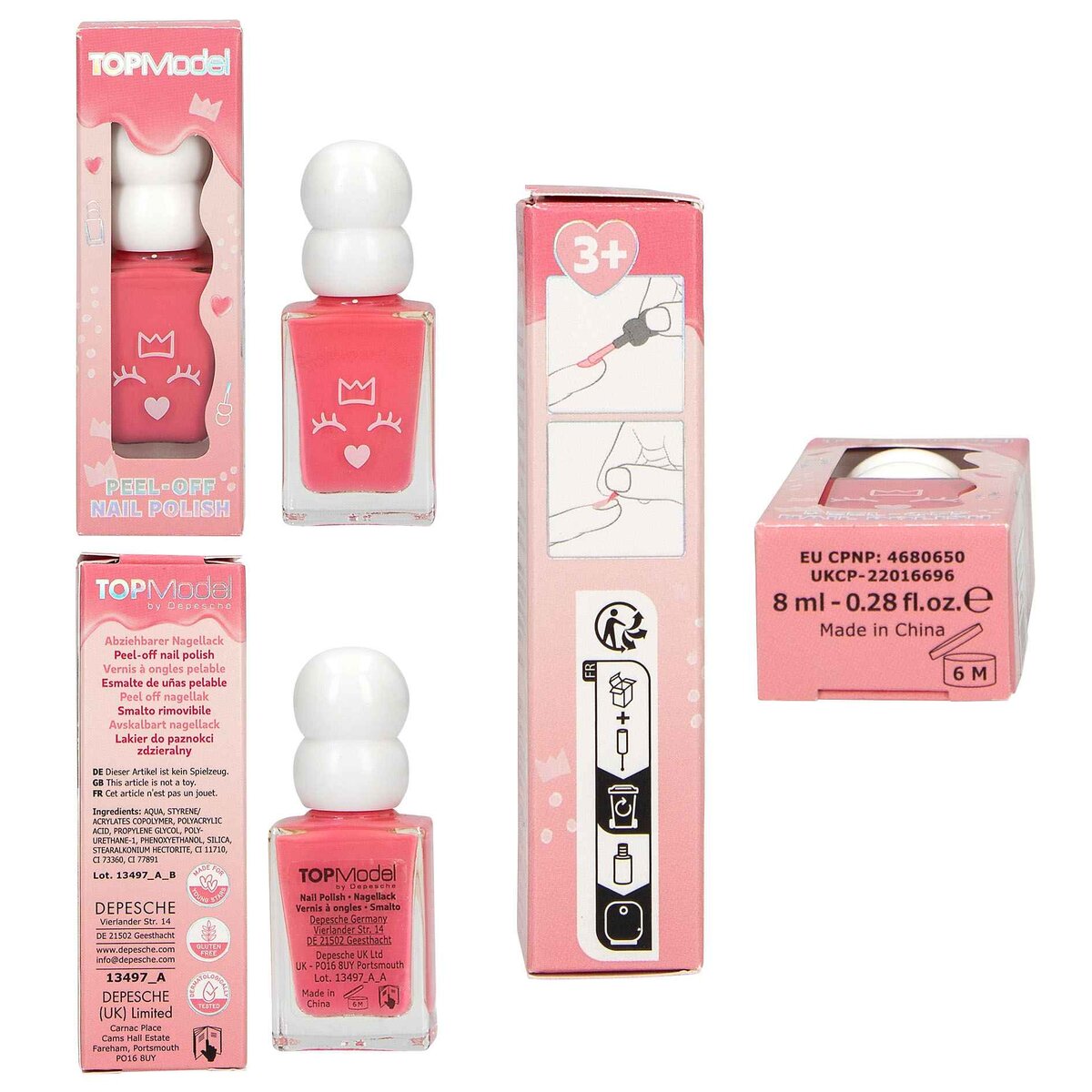 Depesche TOPModel Nagellack Beauty and Me, 1 Stück, 4-fach sortiert