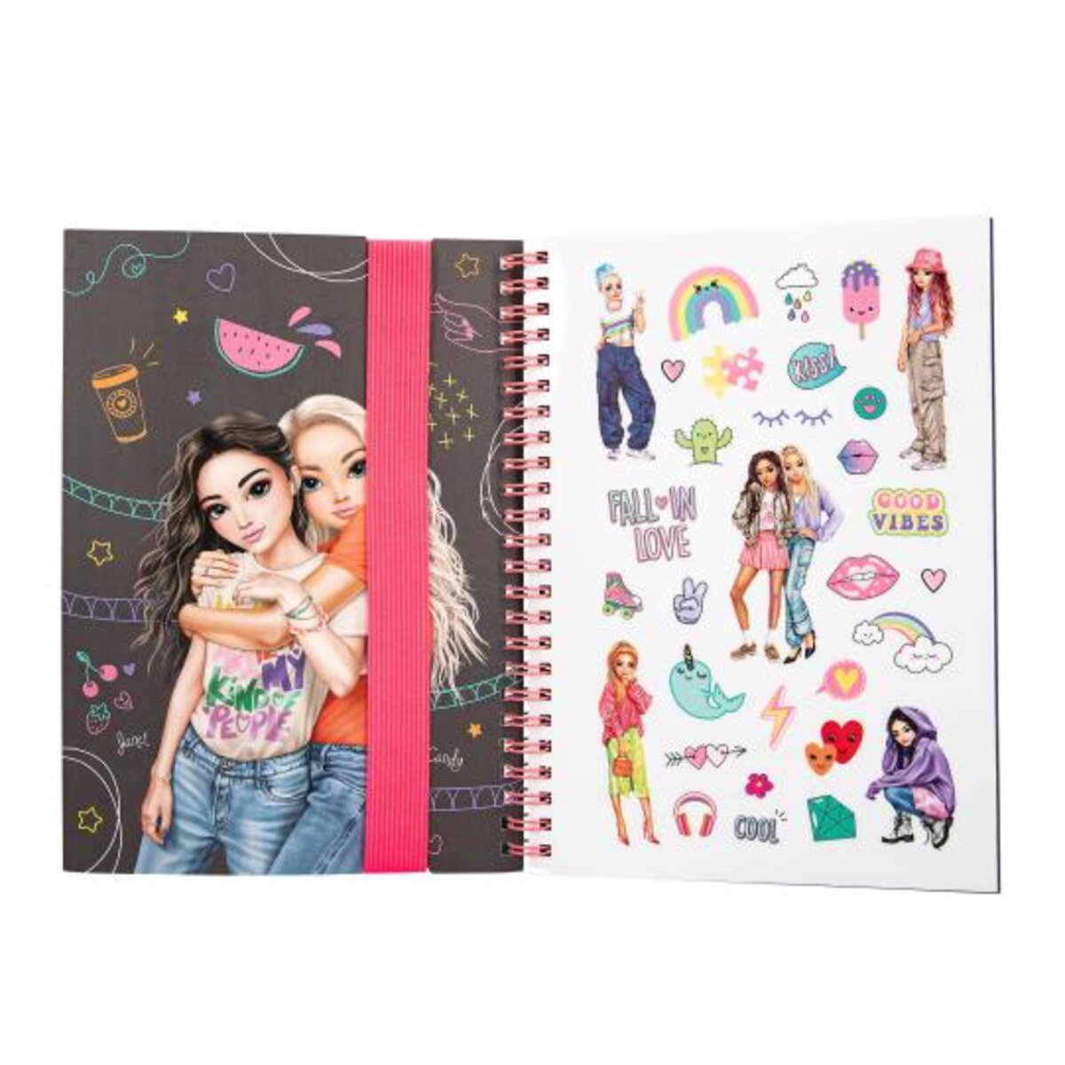 Depesche TOPModel Neon Doodle Buch mit Neonstift Set