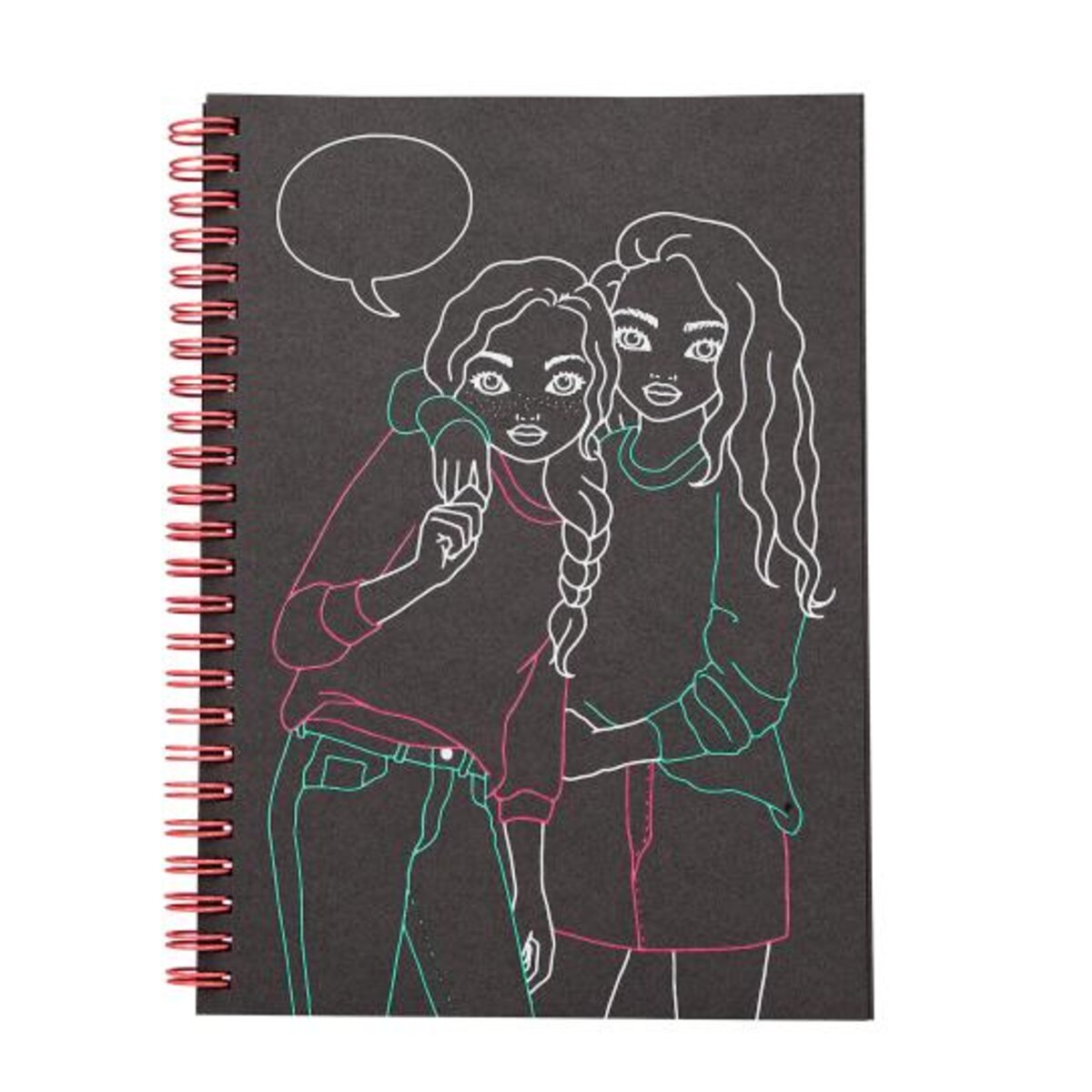 Depesche TOPModel Neon Doodle Buch mit Neonstift Set