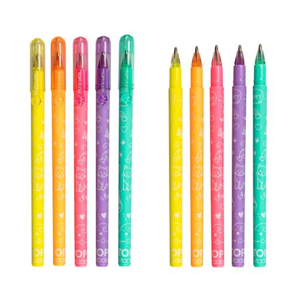 Depesche TOPModel Neon Doodle Buch mit Neonstift Set