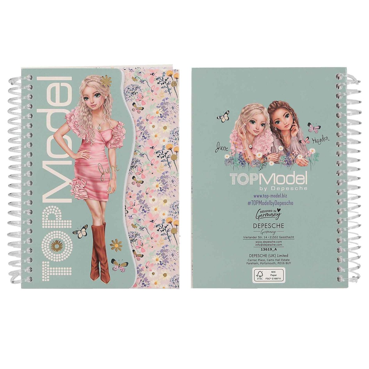 Depesche TOPModel Notizbuch, 1 Stück, 4-fach sortiert