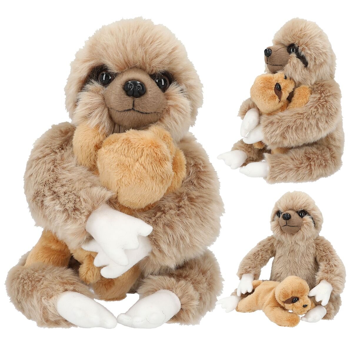 Depesche TOPModel Plüsch Faultier Mama mit Baby, 21 cm