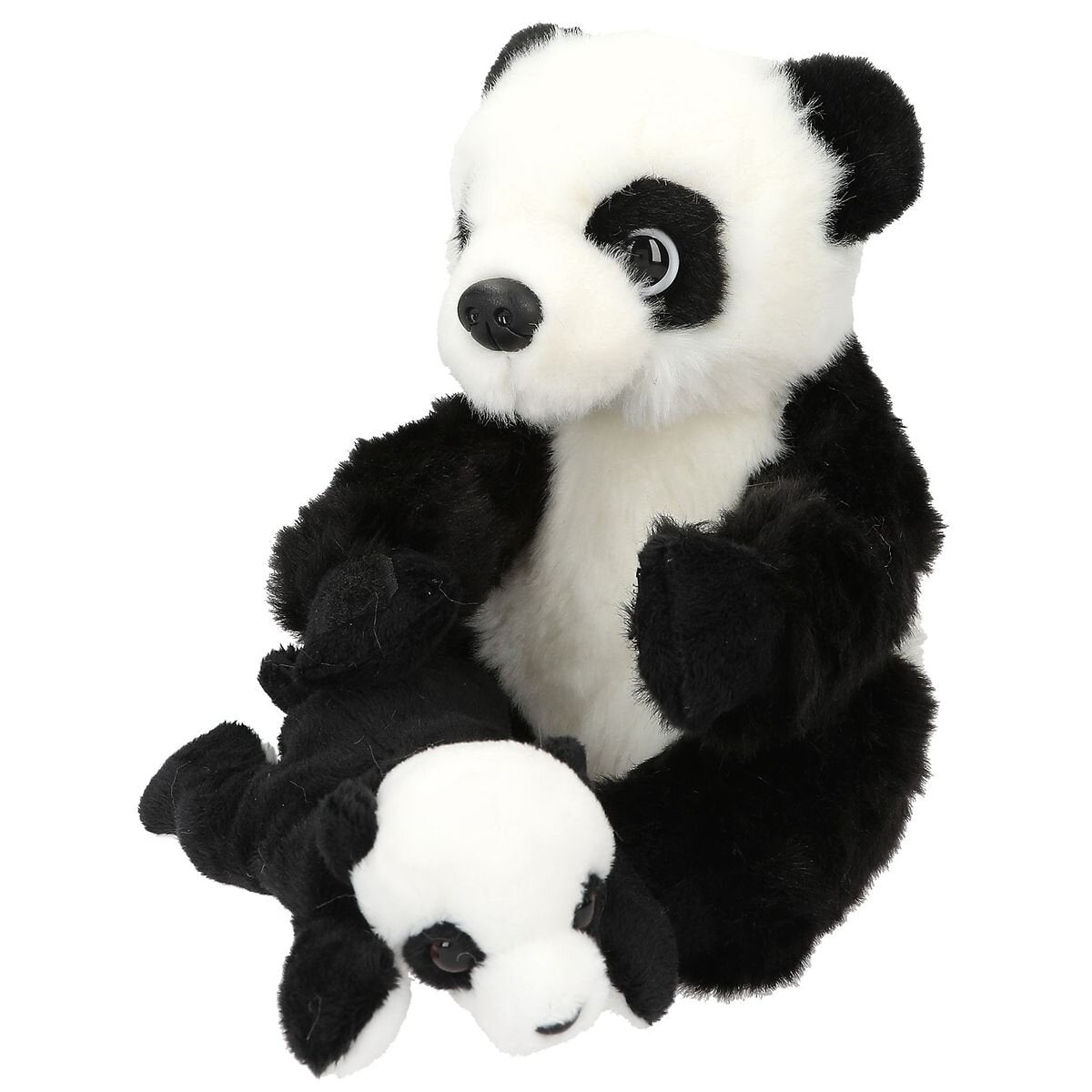 Depesche TOPModel Plüsch Panda Mama mit Baby, 21 cm