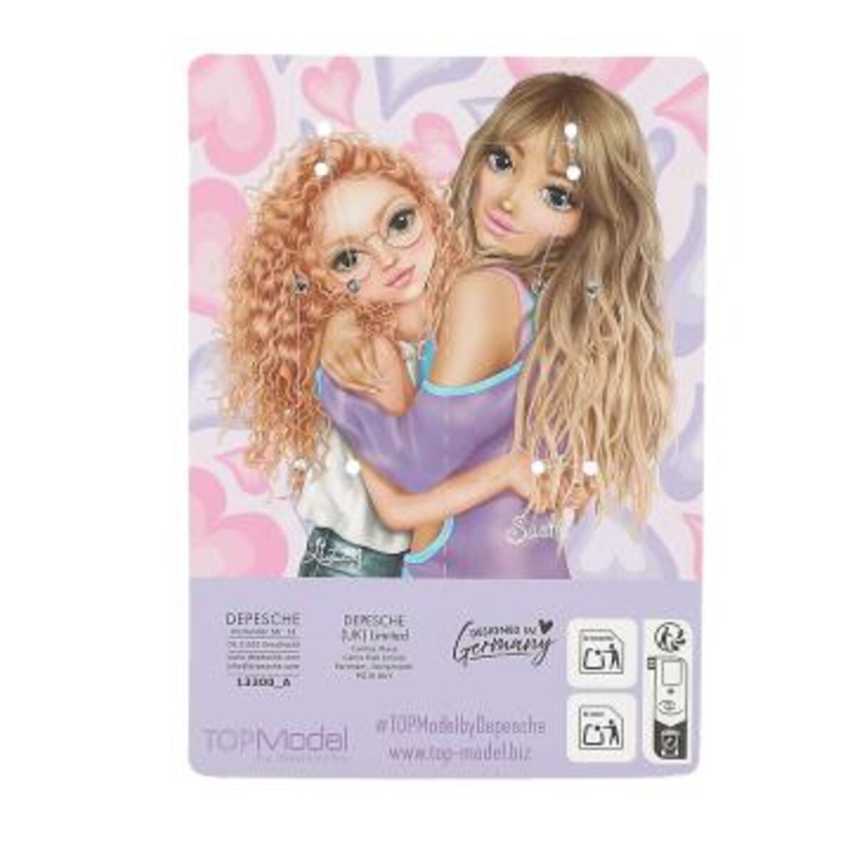 Depesche TOPModel Schlüsselanhänger Set Herz BFF, 1 Set; 2-fach sortiert