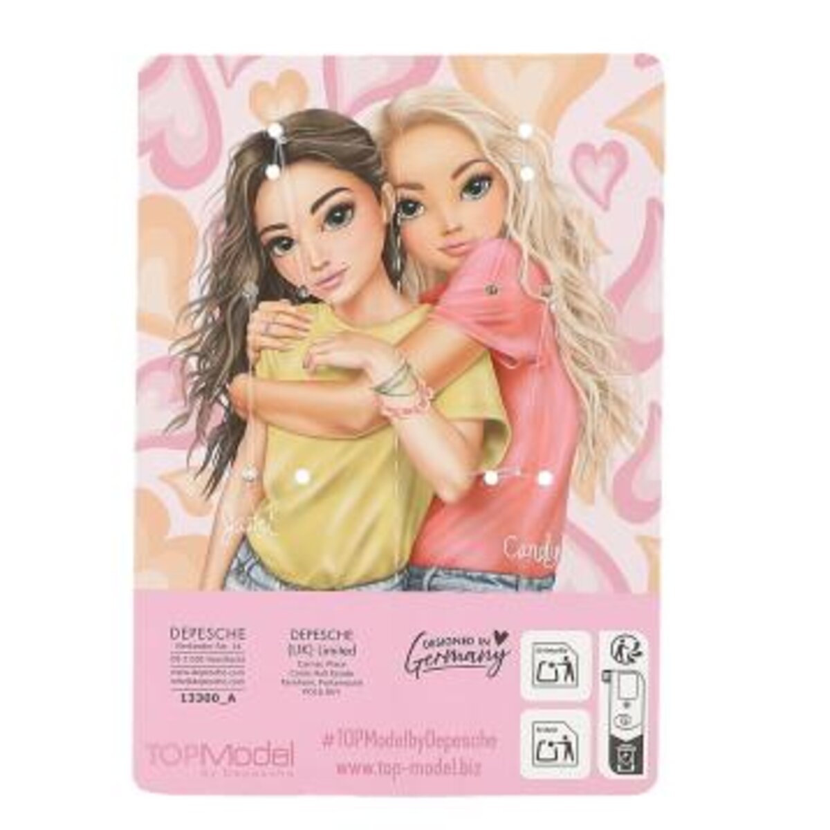 Depesche TOPModel Schlüsselanhänger Set Herz BFF, 1 Set; 2-fach sortiert