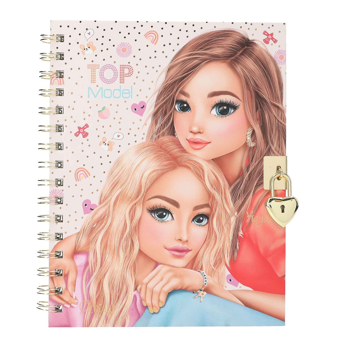 Depesche TOPModel Tagebuch mit Schloss und Armband