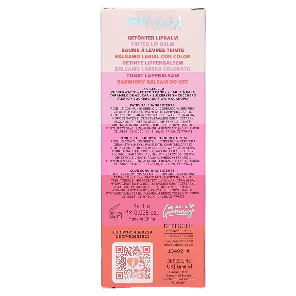 Depesche TOPModel Tinted Lipbalm Beauty and Me