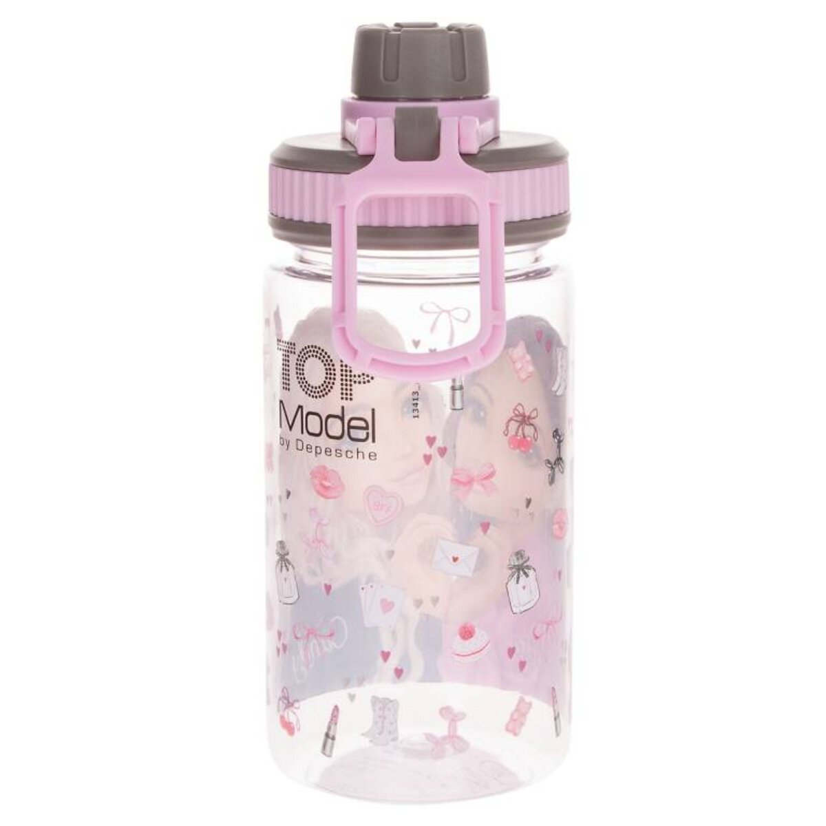 Depesche TOPModel Trinkflasche 0,5 Liter Schraubverschluss rosa grau MY BFF