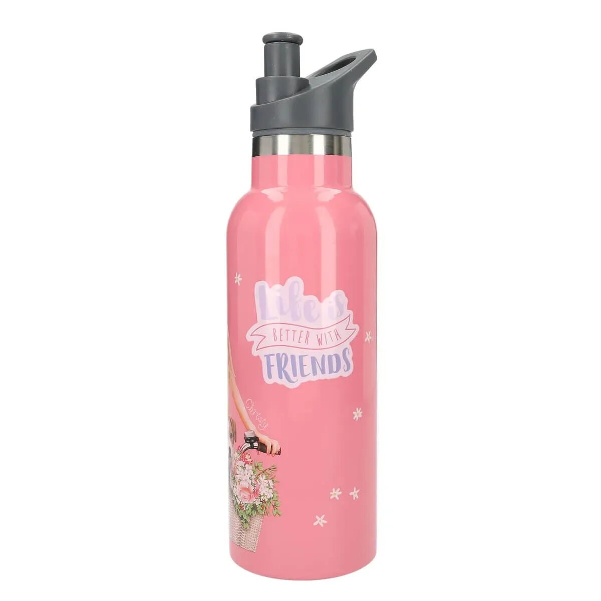 Depesche TOPModel Trinkflasche Edelstahl VELO FLEUR, 500ml