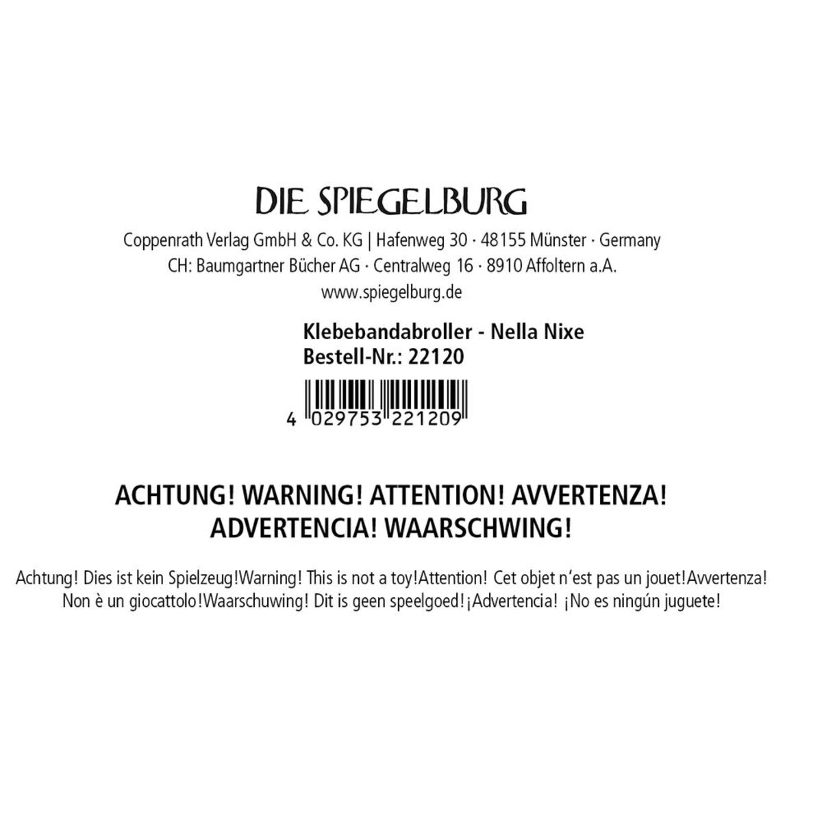 Die Spiegelburg Klebebandabroller - Nella Nixe