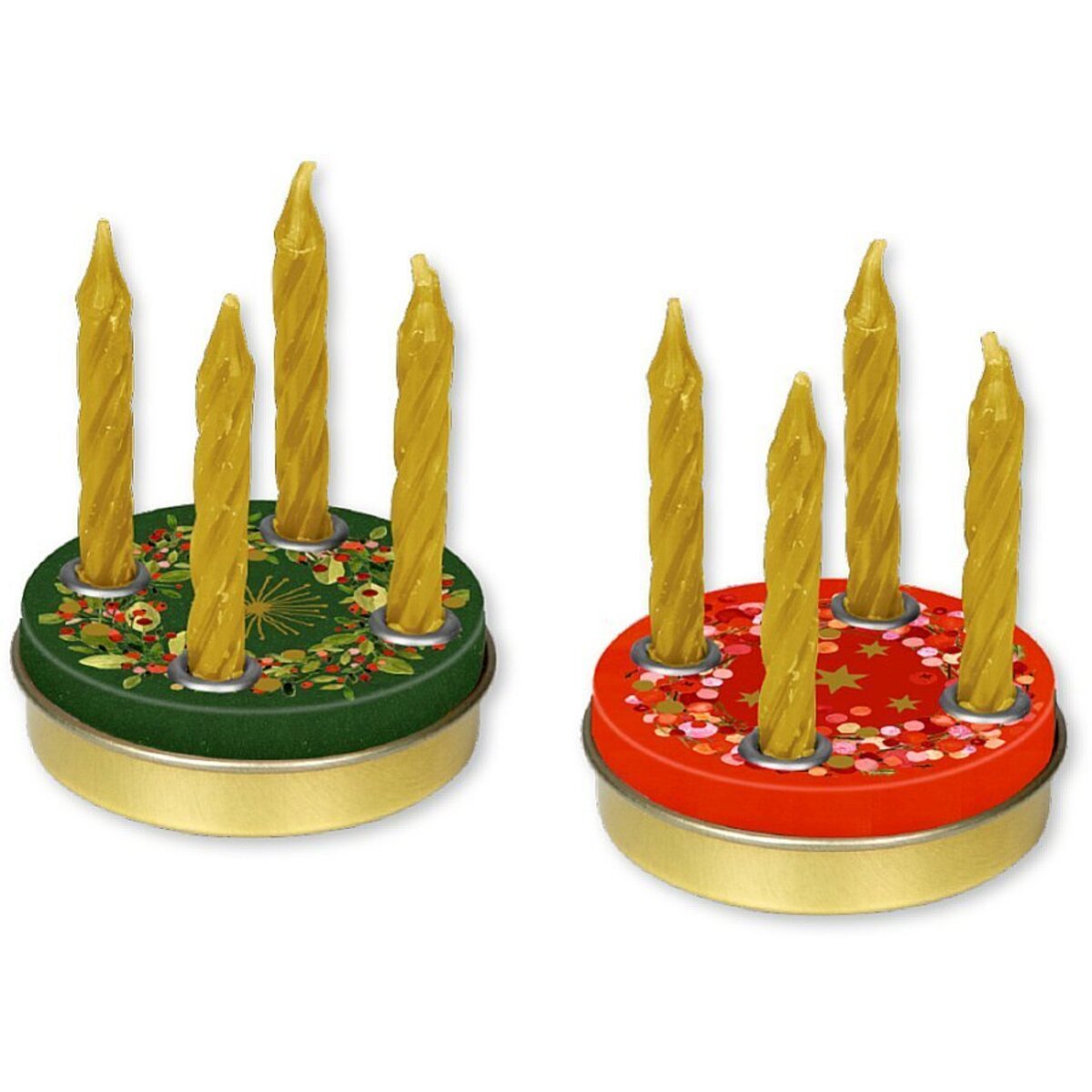 Die Spiegelburg Mini-Adventskranz - Festliche Weihnachten, 1 Stück, 2-fach sortiert