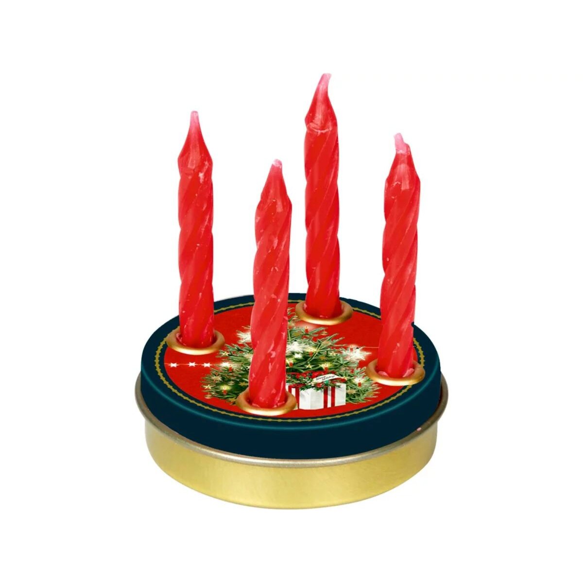 Die Spiegelburg Mini-Adventskranz - Lichterhelle Weihnachtszeit, 1 Stück; 2-fach sortiert