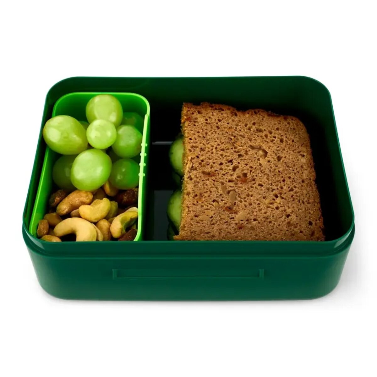 ergobag Brotdose Dino grün 0,5 x 17 x 12 cm besonders leicht und robust