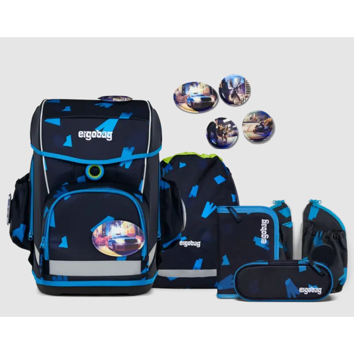 ergobag CUBO LIGHT Schulrucksack-Set VerfolgBärjagd, 6-teilig