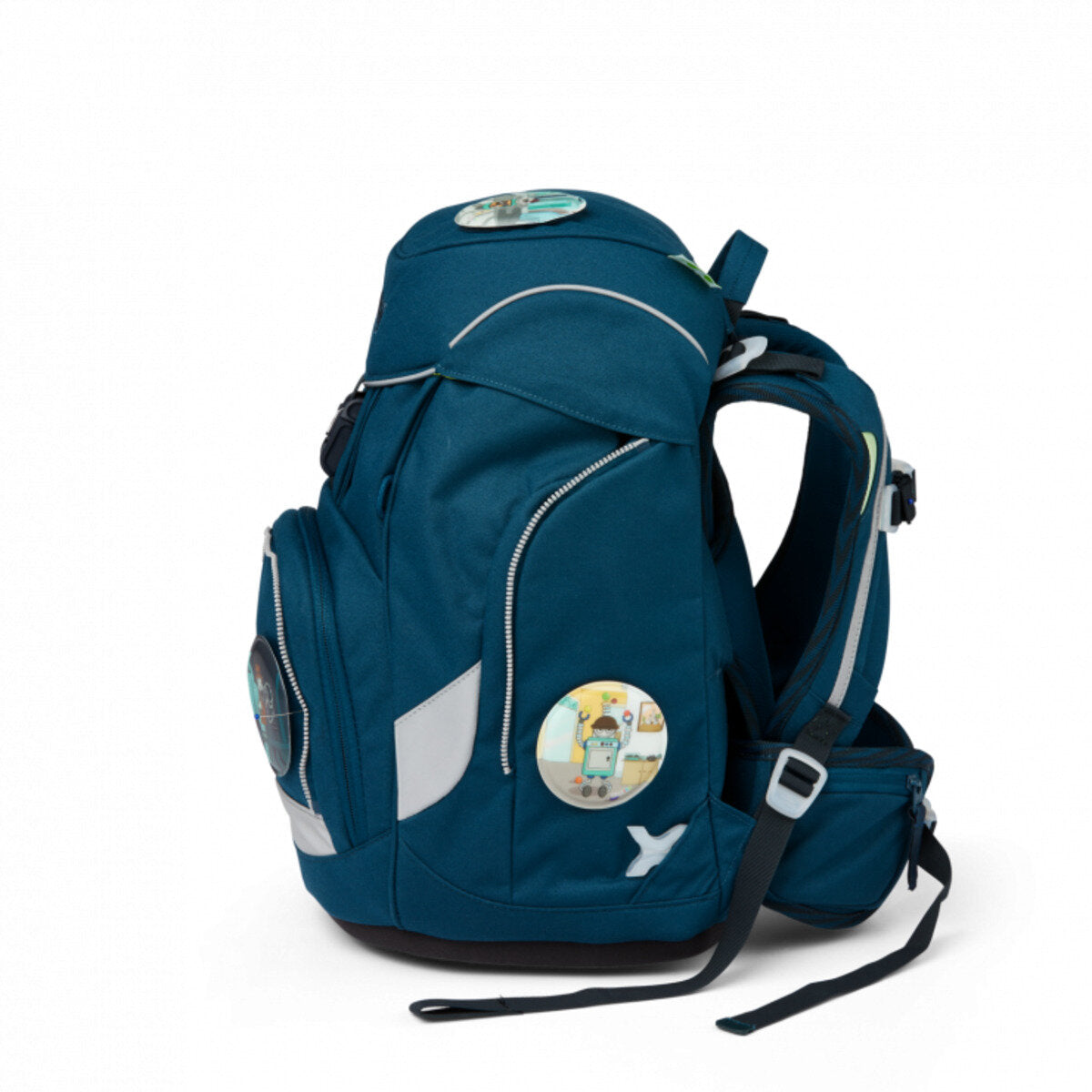 ergobag PACK Schulrucksack-Set RobotBär, 6-teilig
