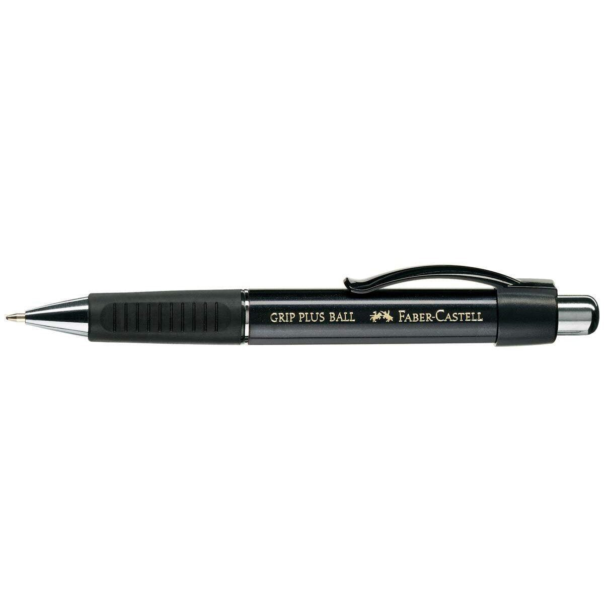 Faber-Castell Kugelschreiber GRIP PLUS BALL, M, schwarz metallic
