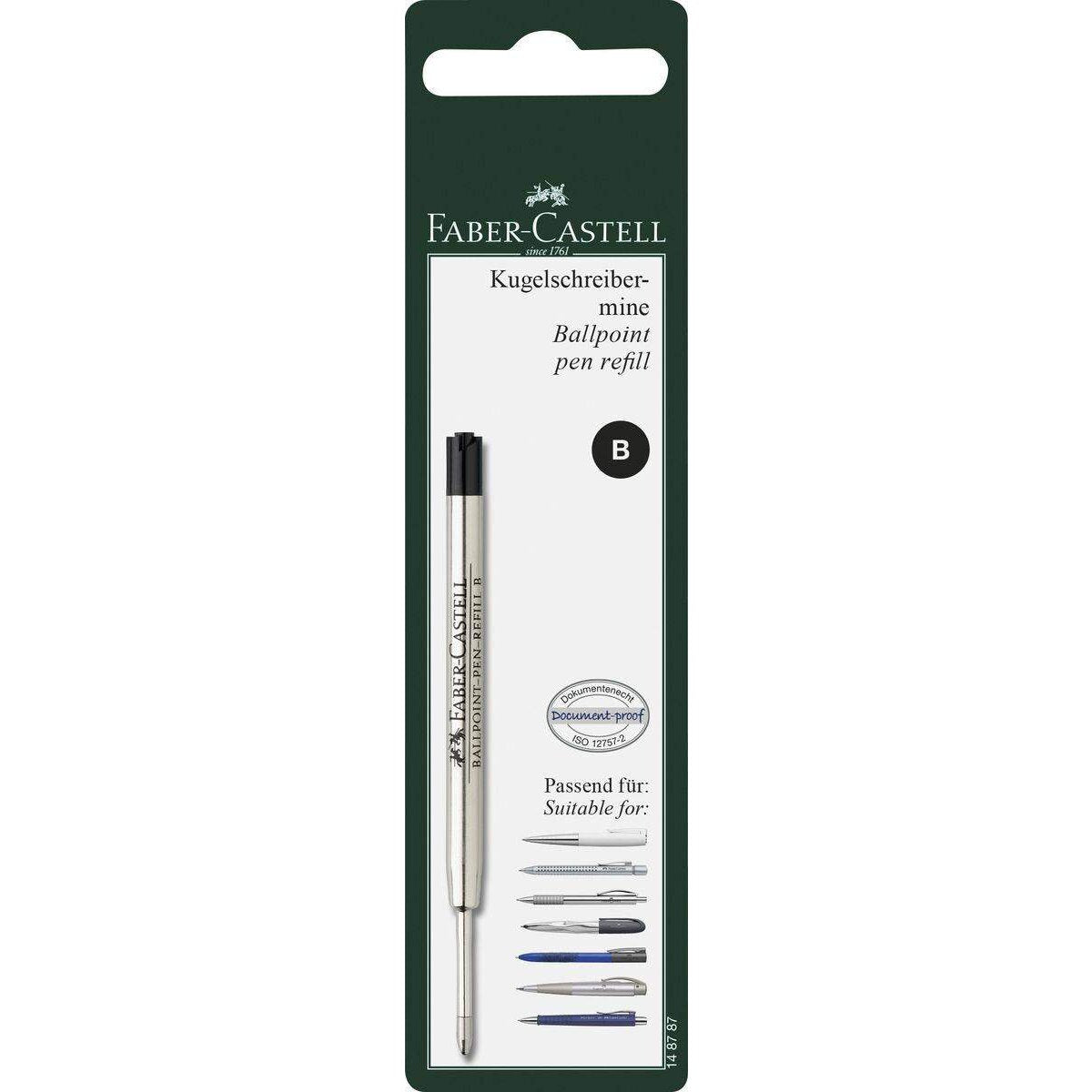 Faber-Castell Kugelschreibermine, B, schwarz
