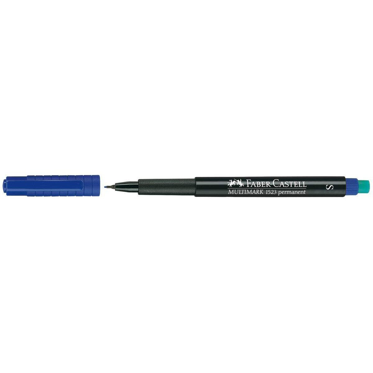 Faber-Castell Marker Multimark permanent, S, blau