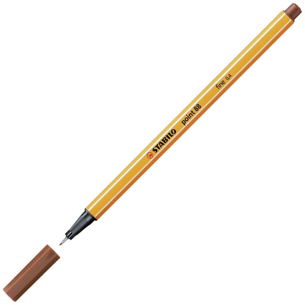 Fineliner - STABILO point 88 - Einzelstift - rötel