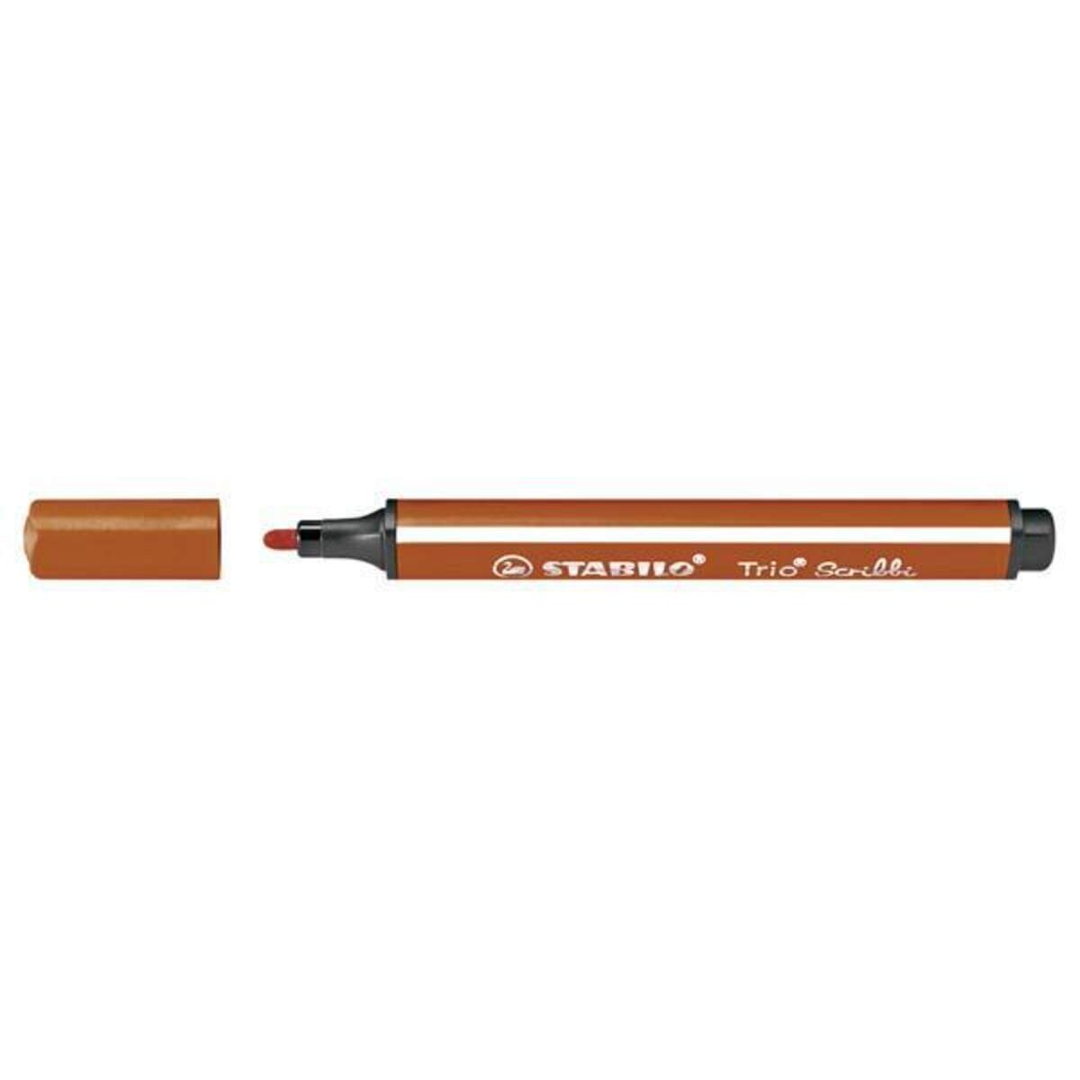 Gefederter Dreikant-Filzstift - STABILO Trio Scribbi - Einzelstift - hellbraun