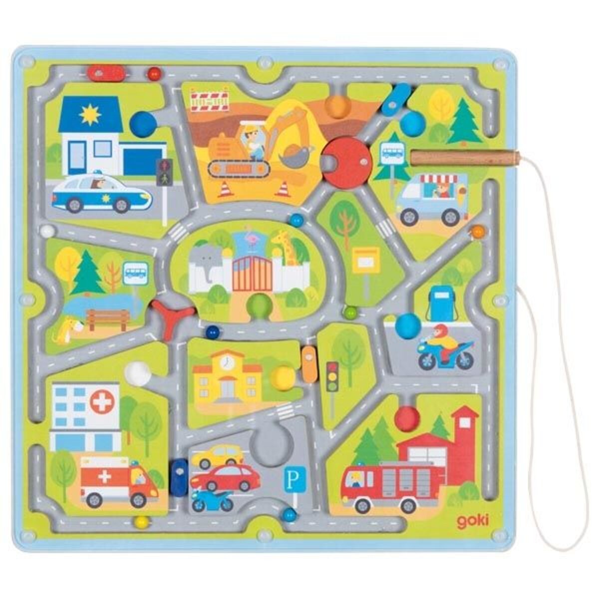 goki Magnetlabyrinth Kleine Stadt