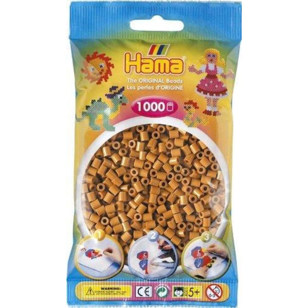 Hama Bügelperlen Midi Hellbraun, 1000 Stück