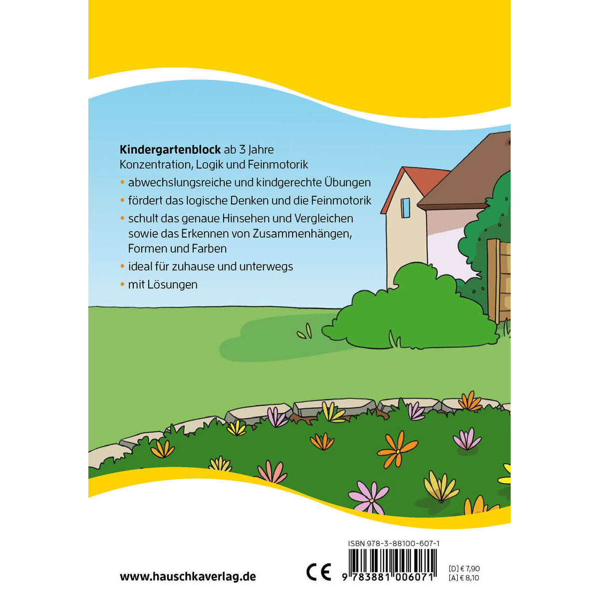 Hauschka Verlag Kindergartenblock ab 3 Jahre - Konzentration, Logik, Feinmotorik