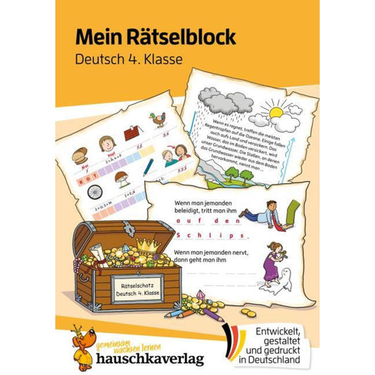 Hauschka Verlag Mein Rätselblock Deutsch 4. Klasse, DIN A5