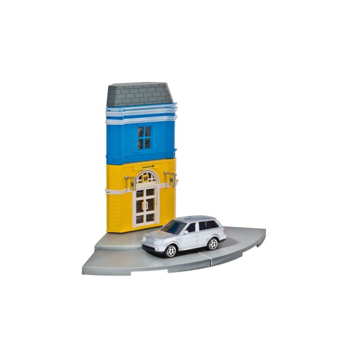 Herpa Fahrzeug City: Hotelgebäude mit Range Rover Evoque