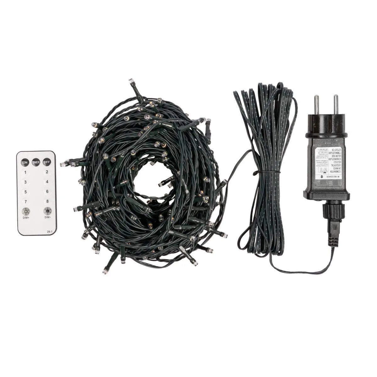 Idena Lichterkette NewTec 200 LED ww/ws 8h Timer