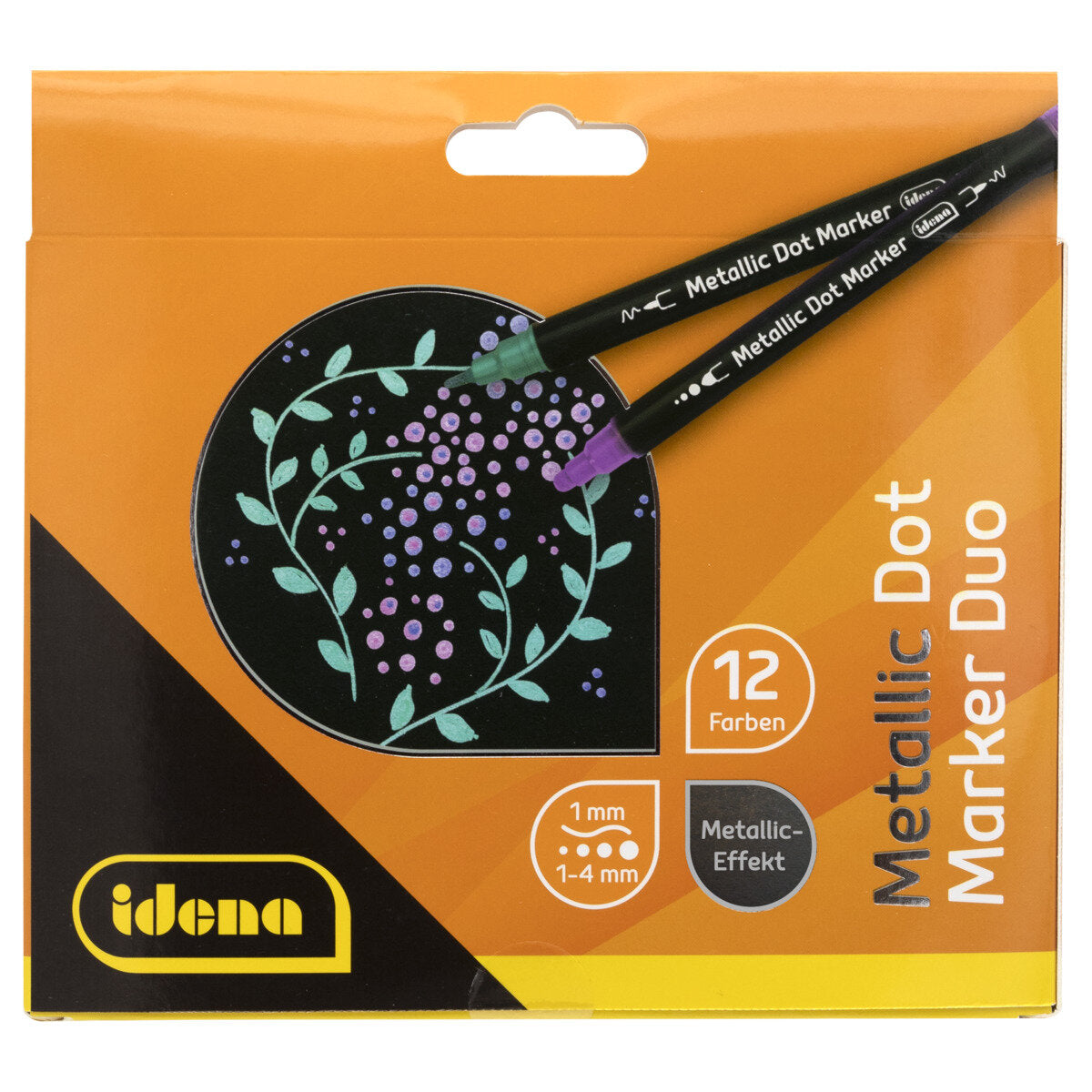 Idena Metallic Dot Marker DUO 12 Farben