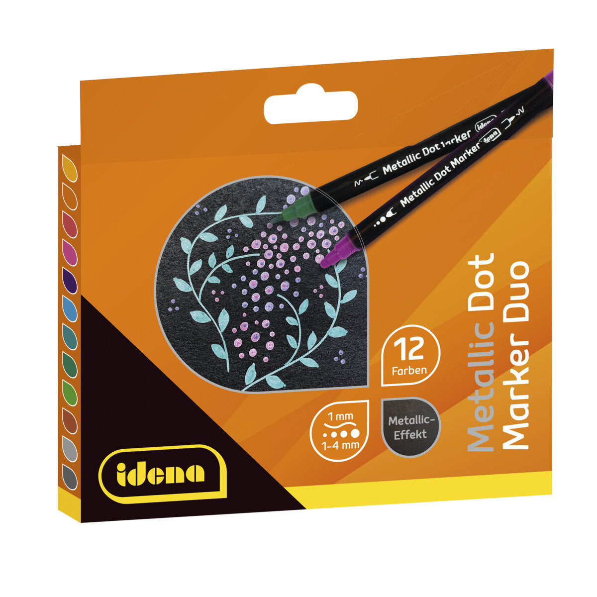 Idena Metallic Dot Marker DUO 12 Farben