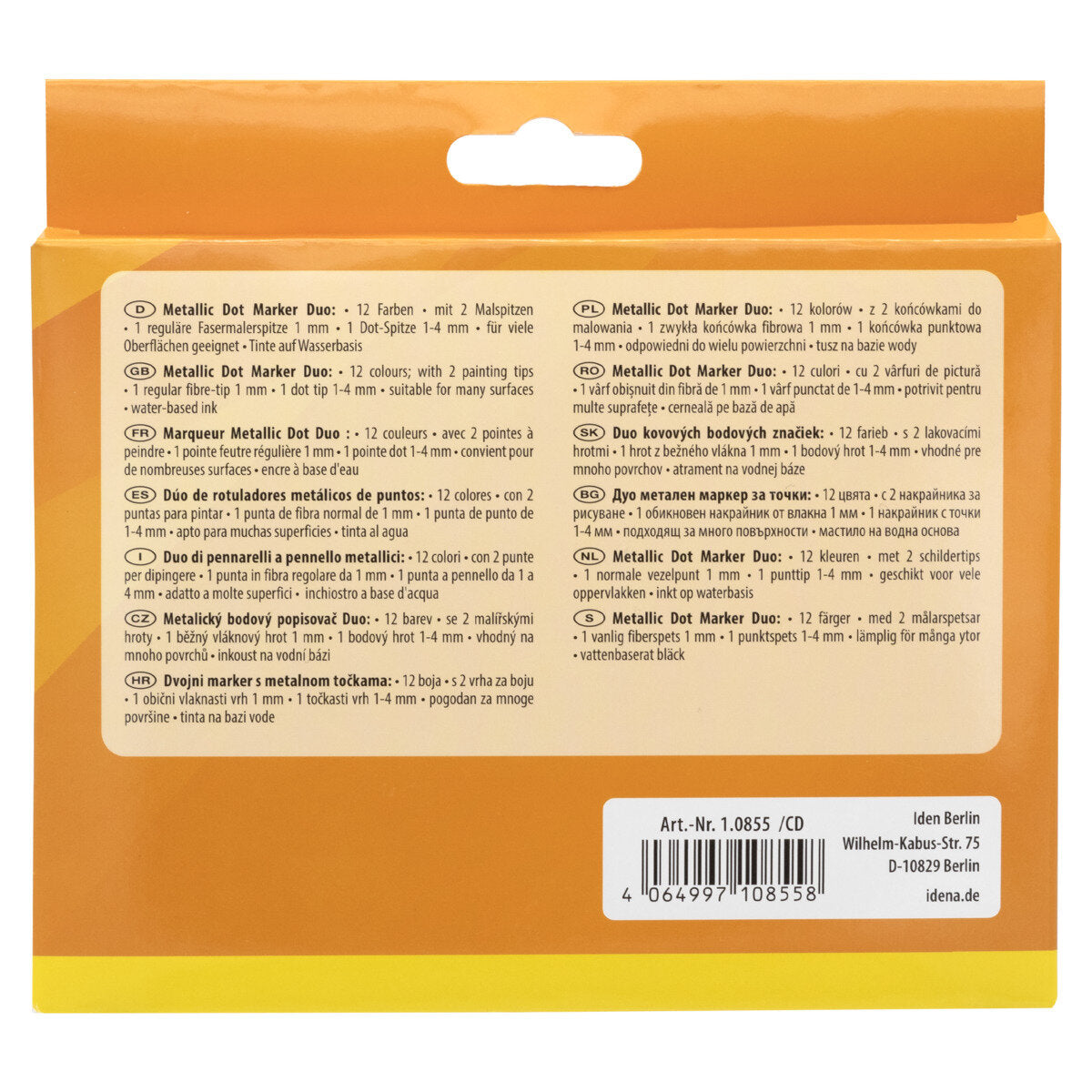 Idena Metallic Dot Marker DUO 12 Farben